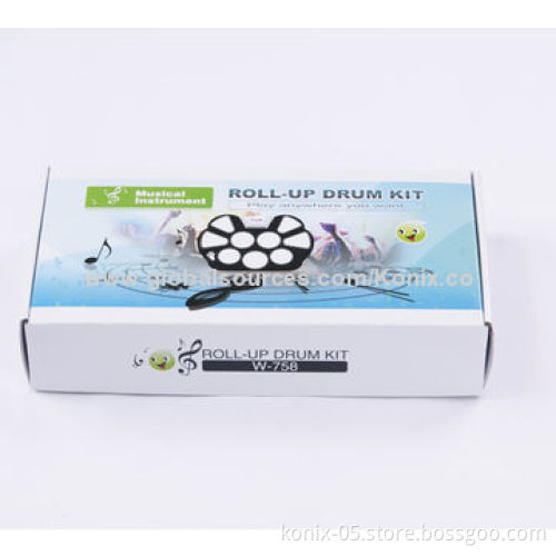 Portable USB roll up drum kit, interface for computer with software